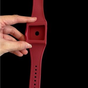 Red Silicone Smartwatch Band